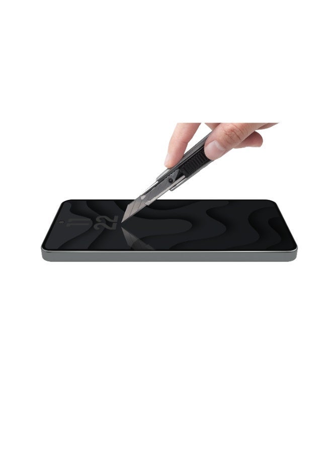 ليفيلو واقي شاشة UltraVision للخصوصية 9H شفاف مضاد للانعكاس مع طلاء مضاد لبصمات الأصابع، طلاء أوليوفوبك، حماية محسّنة للحواف، تغطية كاملة، لهاتف Samsung S26 Plus – أسود - Image 5